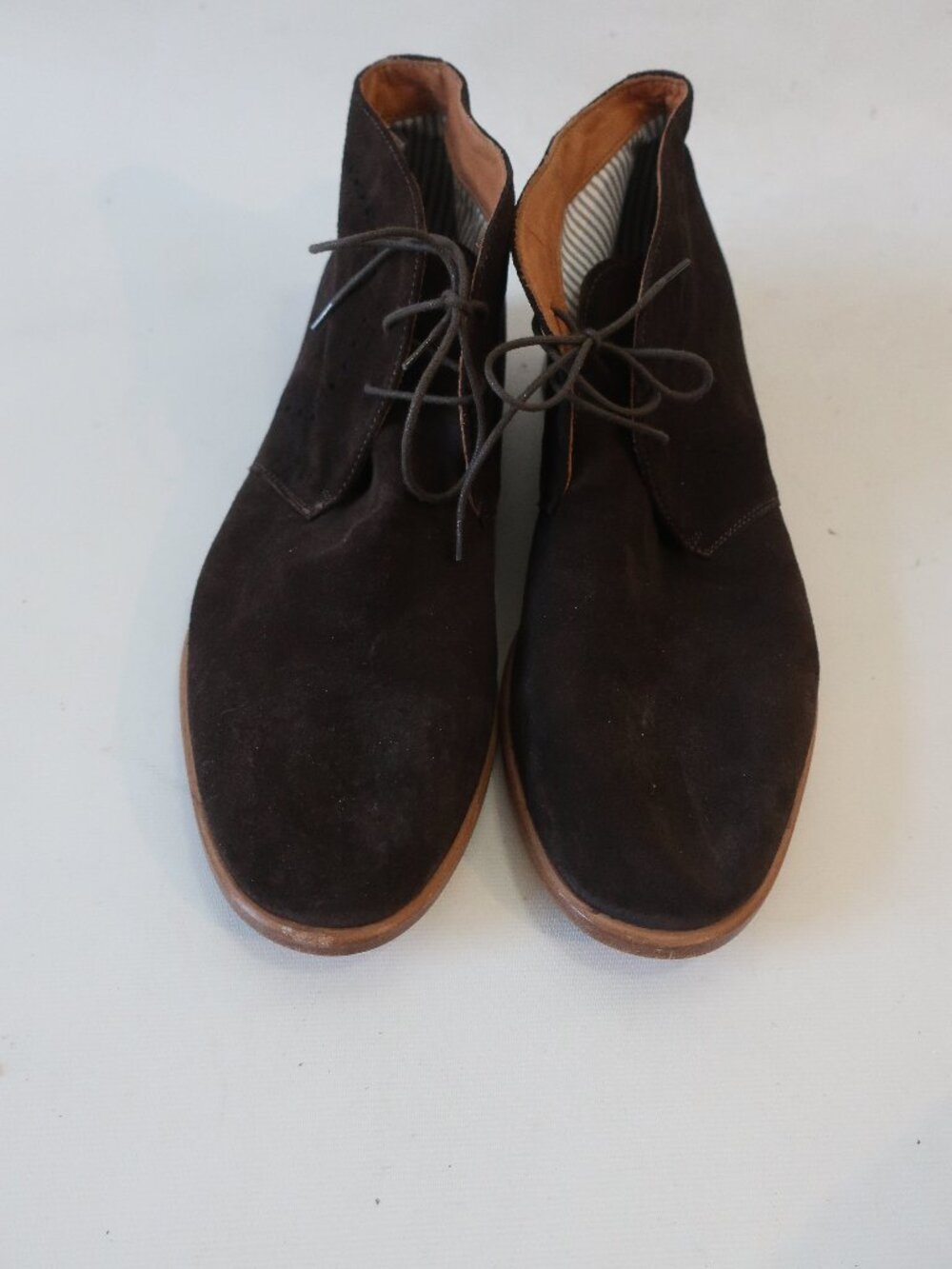 Mens Bespoken Brown Suede Boots 44 EU/US 11